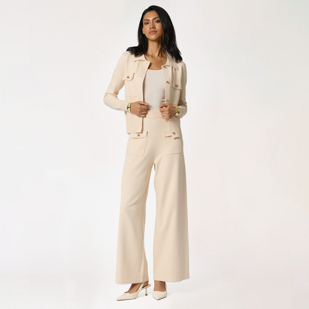 Pantalón Crema de Punto