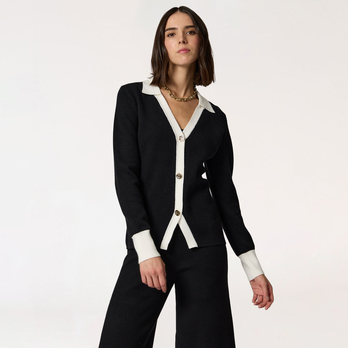 Suéter Negro Combinado
