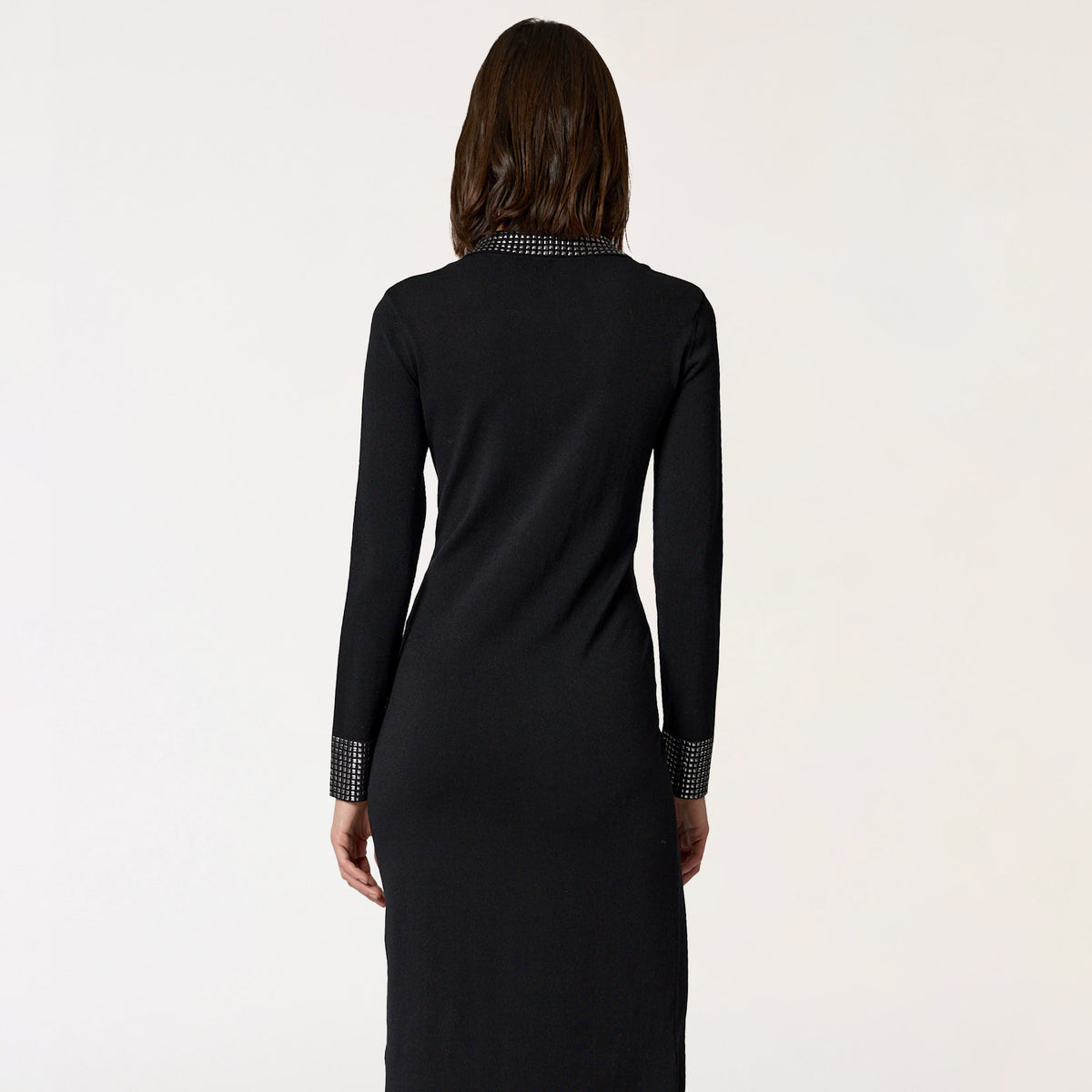 Vestido Largo de Punto Negro