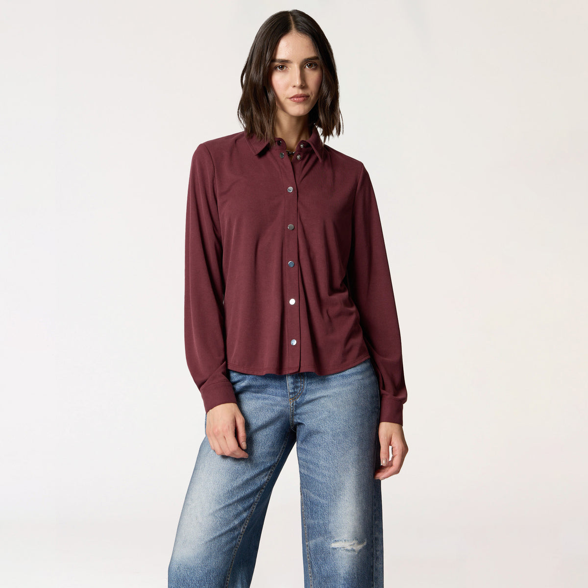 Blusa Camisera Vino