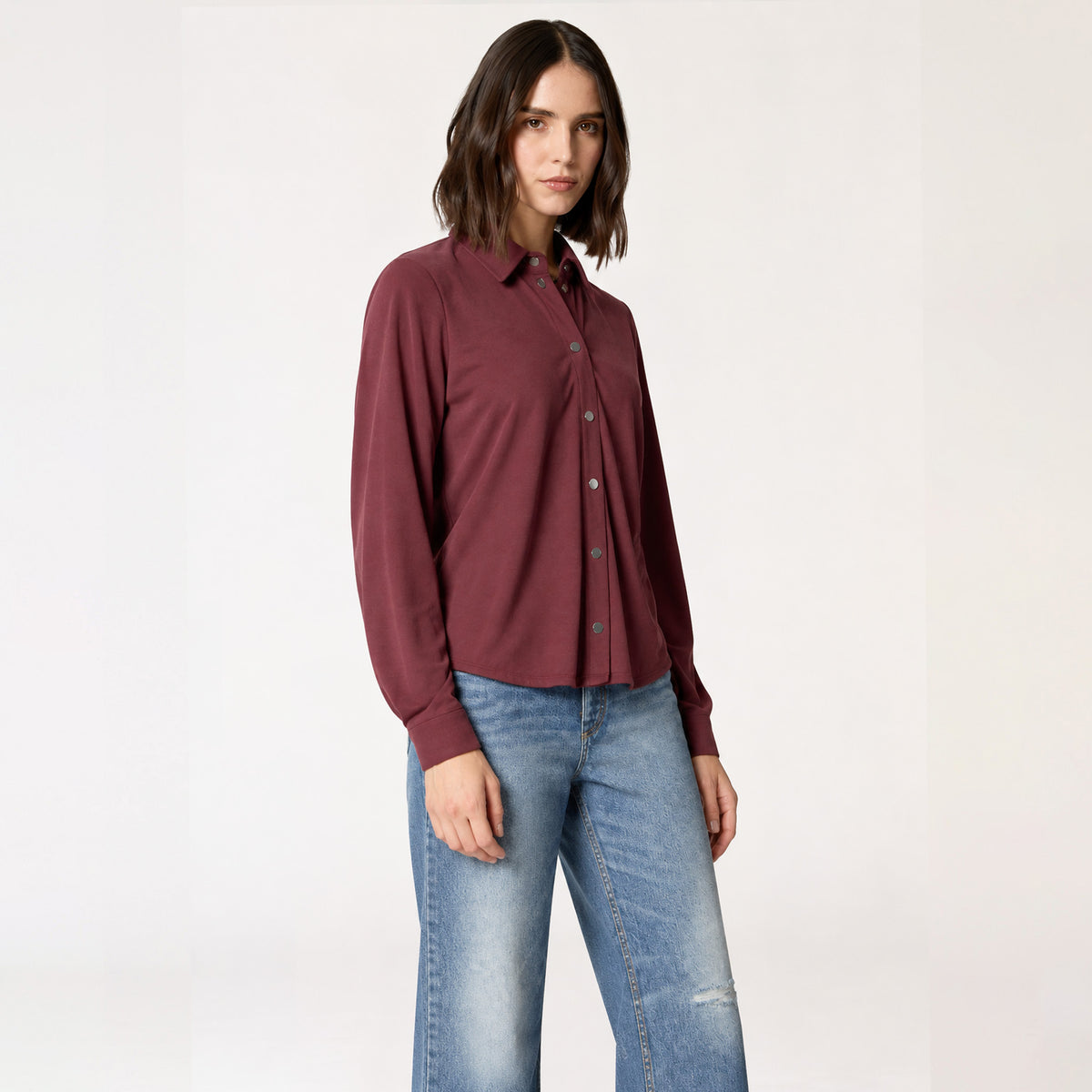 Blusa Camisera Vino