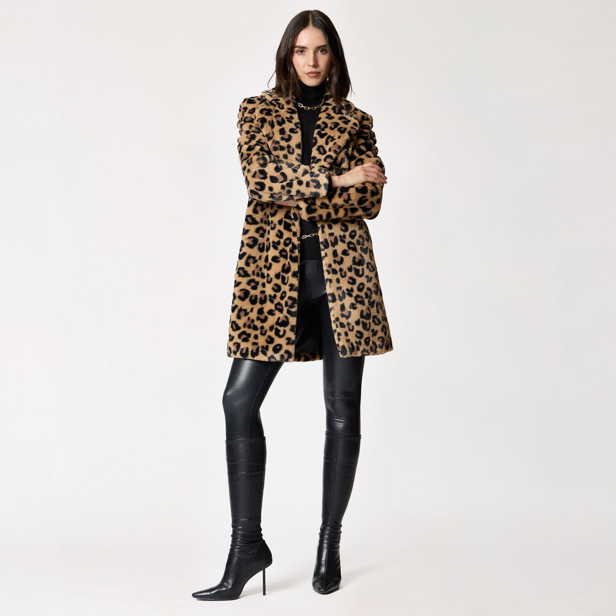 Abrigo Peluche Animal Print