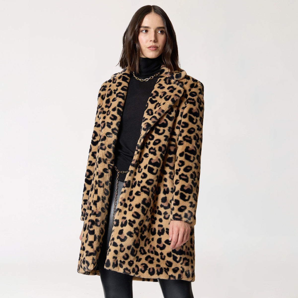 Abrigo Peluche Animal Print