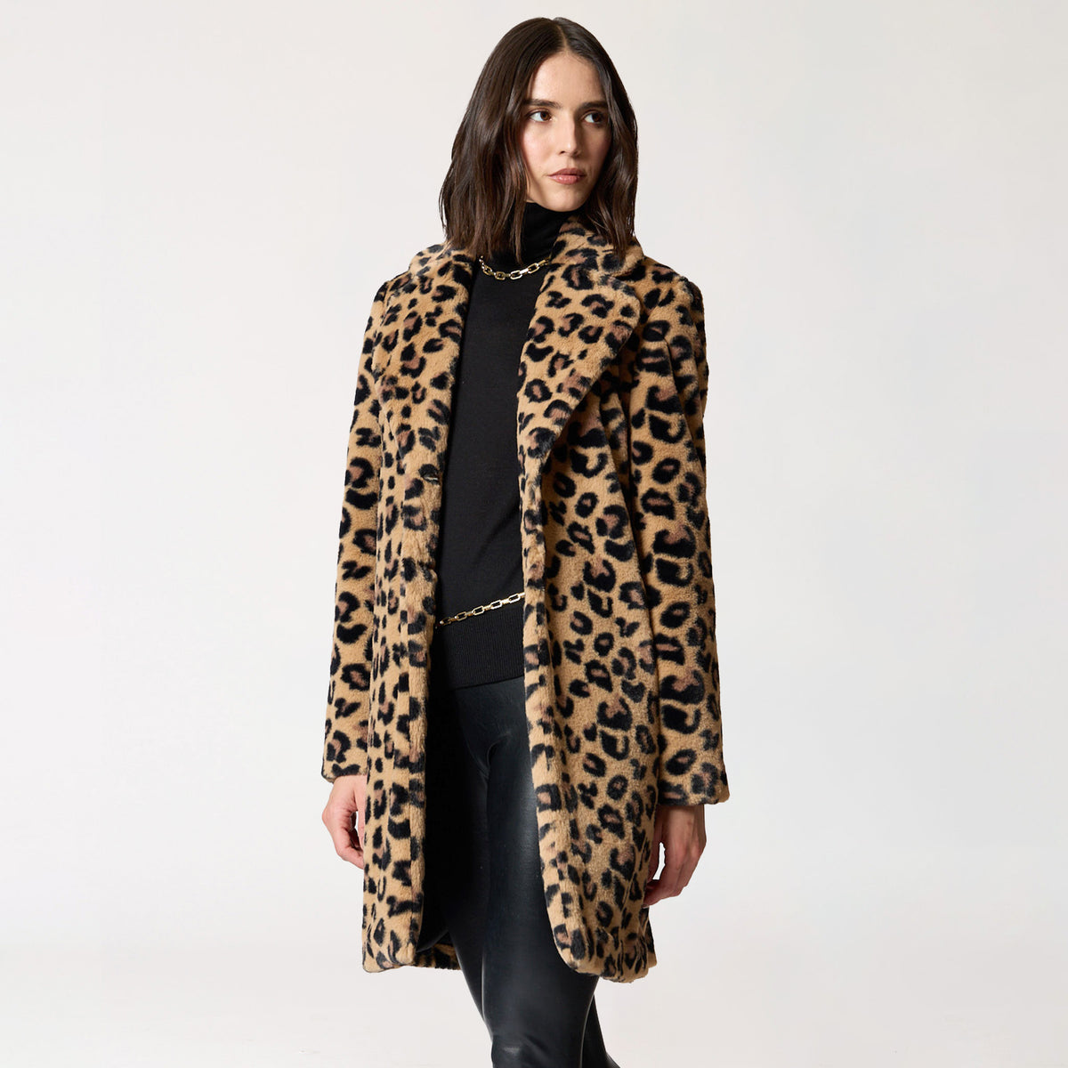Abrigo Peluche Animal Print