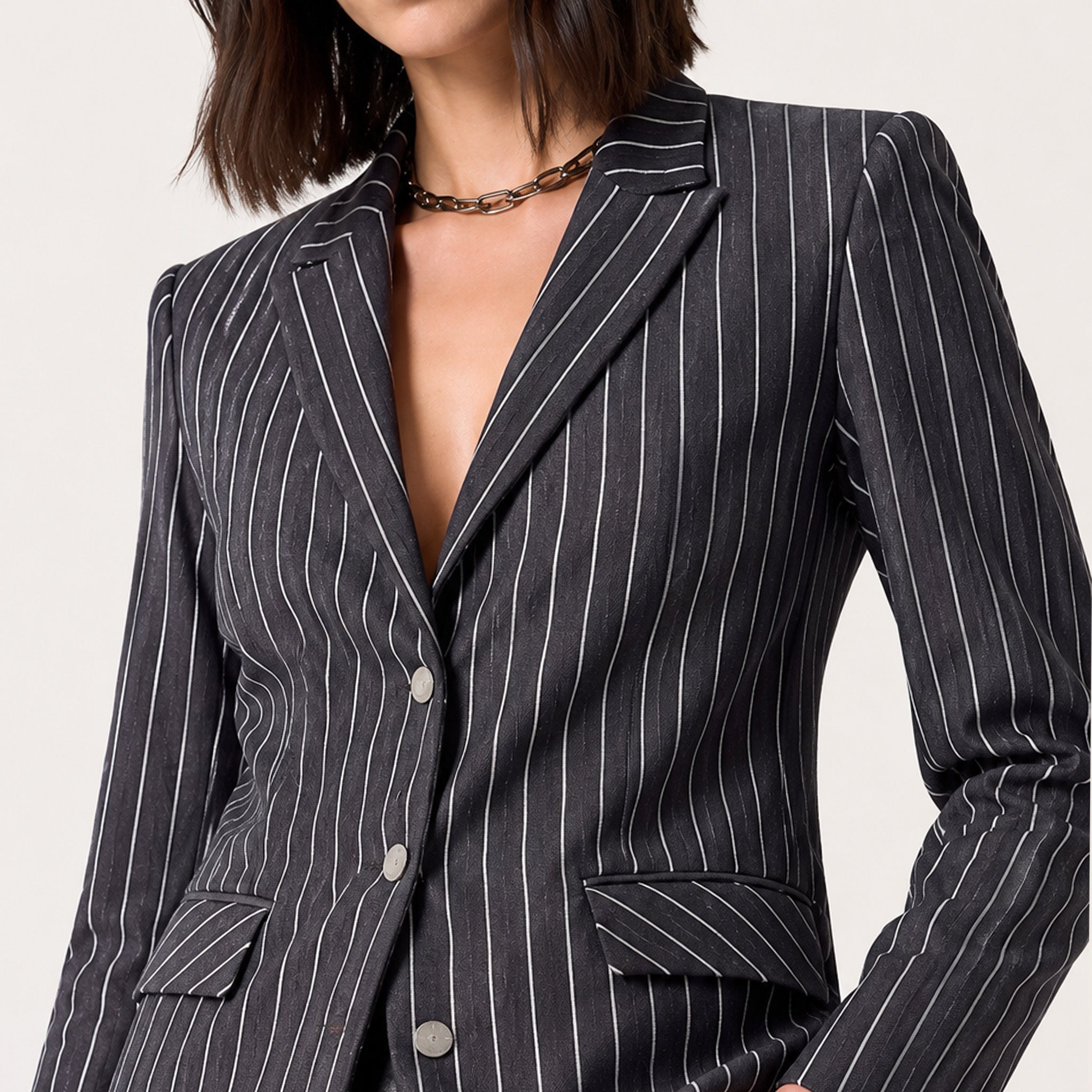 Saco Oxford a Rayas