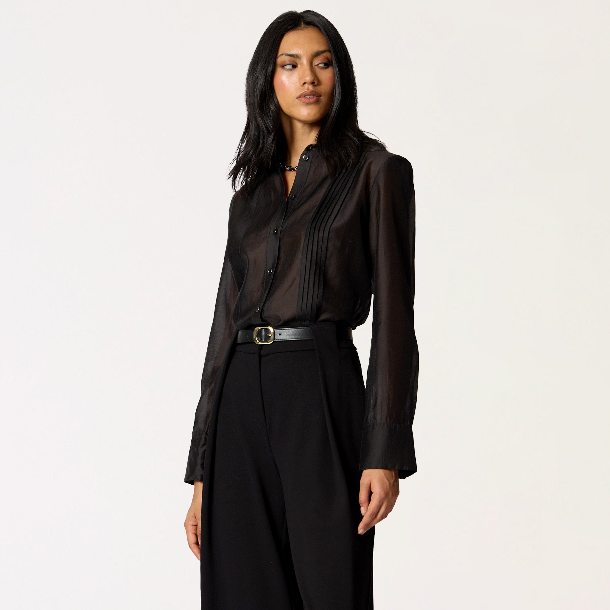Blusa Camisera Negra