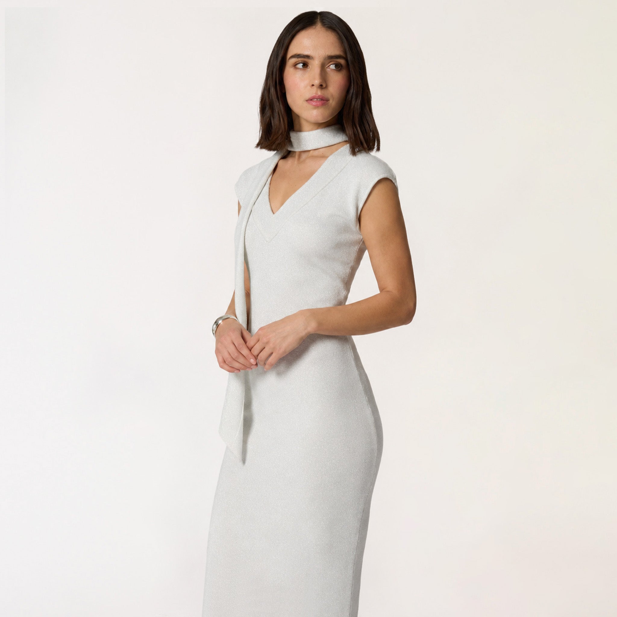 Vestido Gris Largo