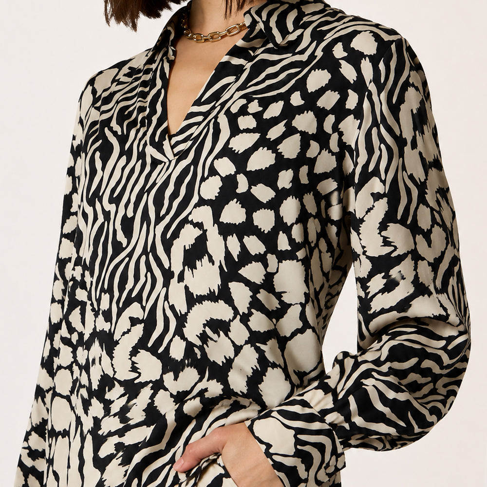 Blusa Beige Estampada