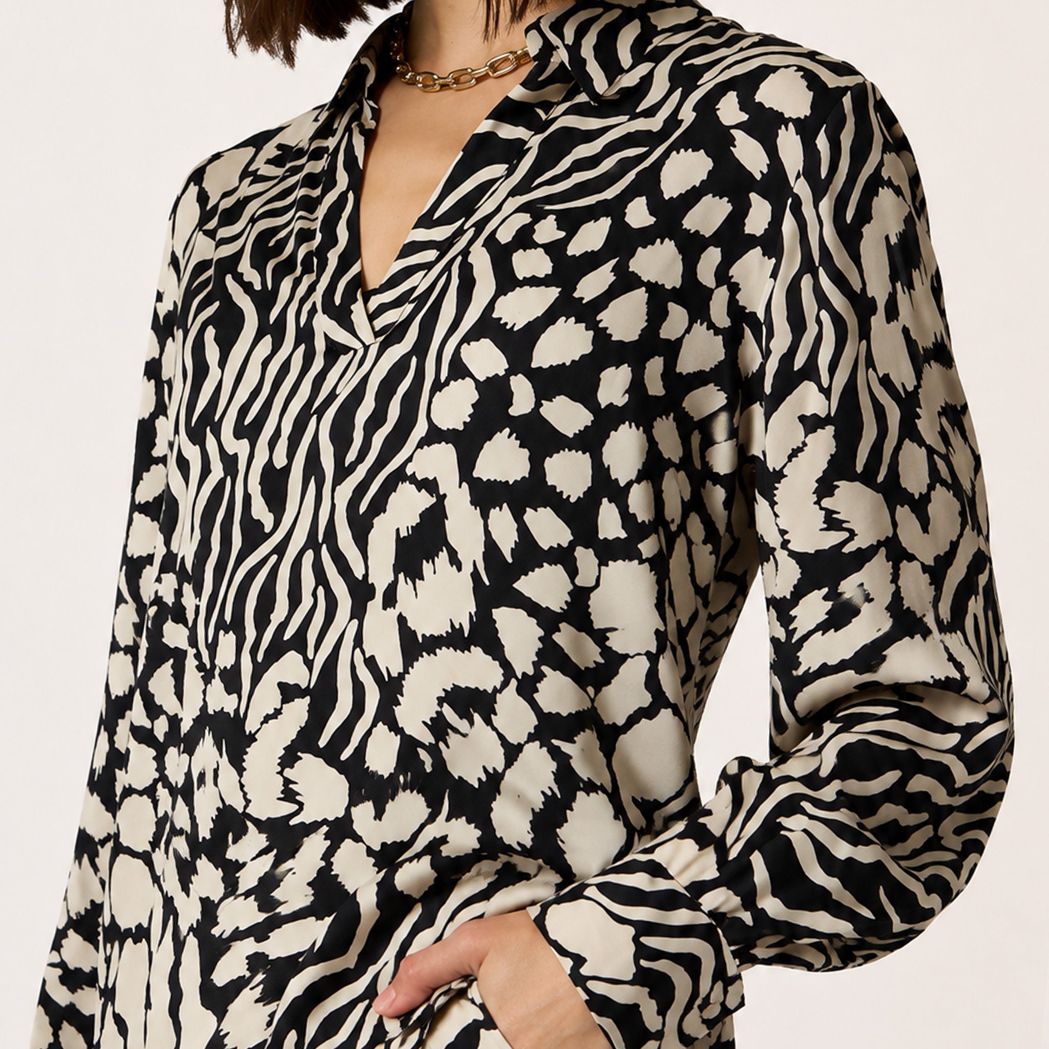 Blusa Beige Estampada