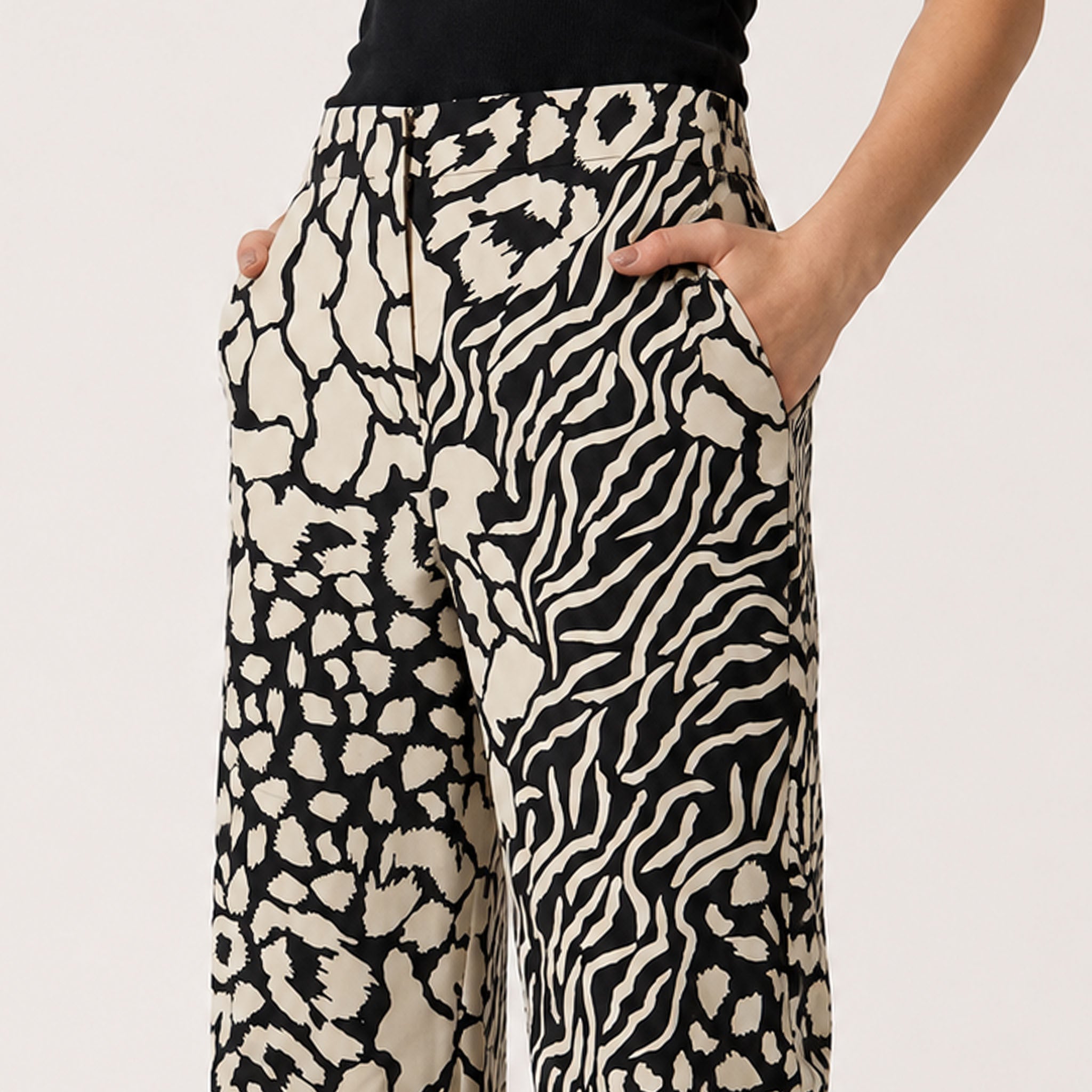 Pantalón Beige Estamapado