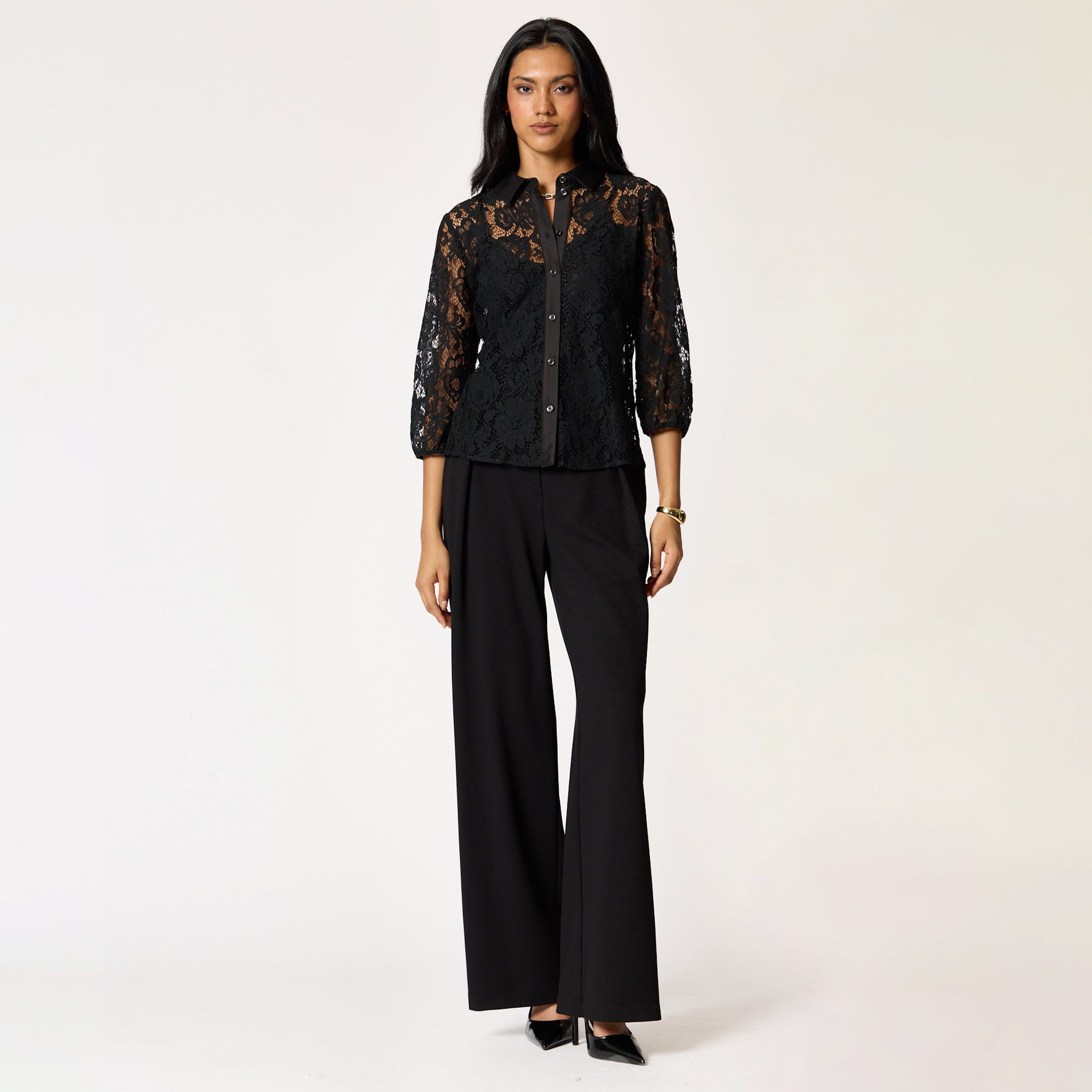 Blusa Encaje Negro