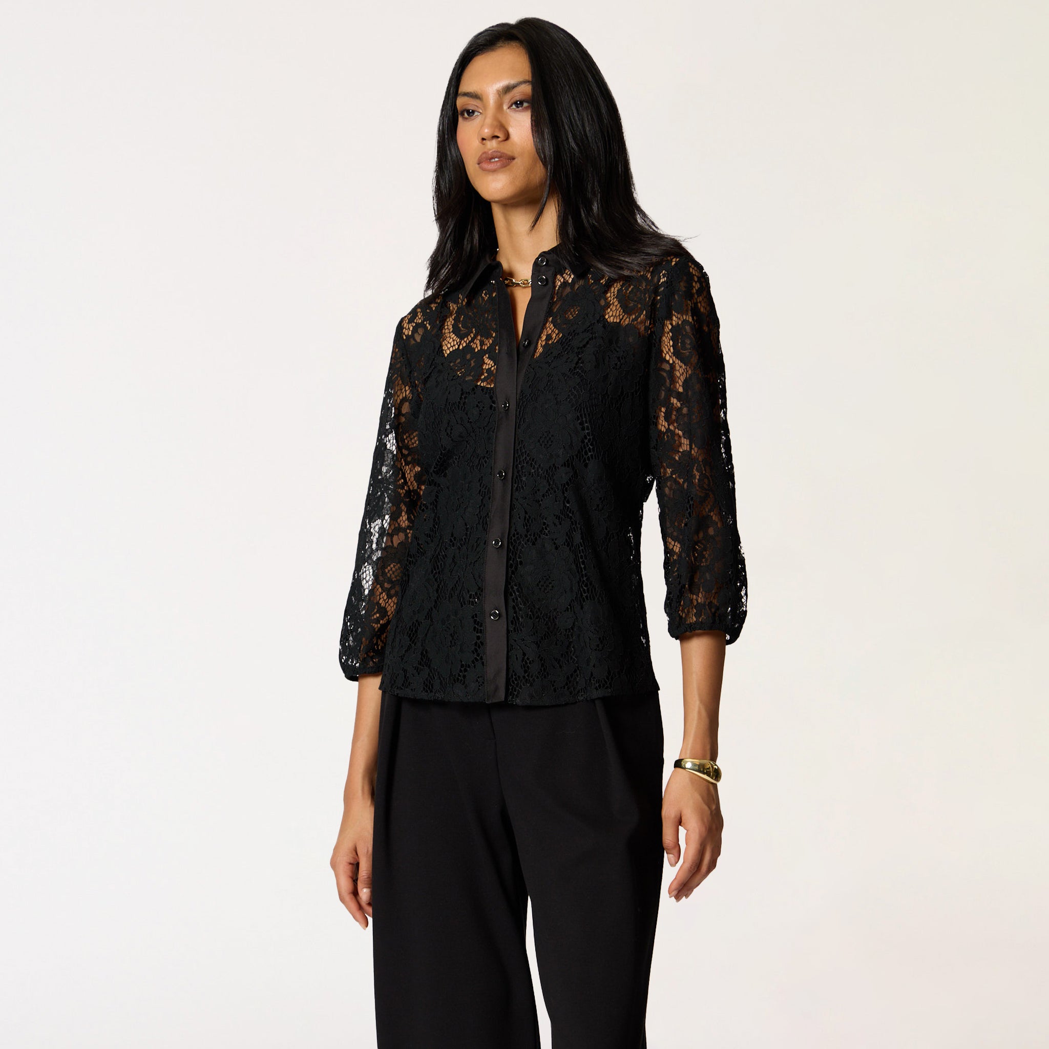 Blusa Encaje Negro