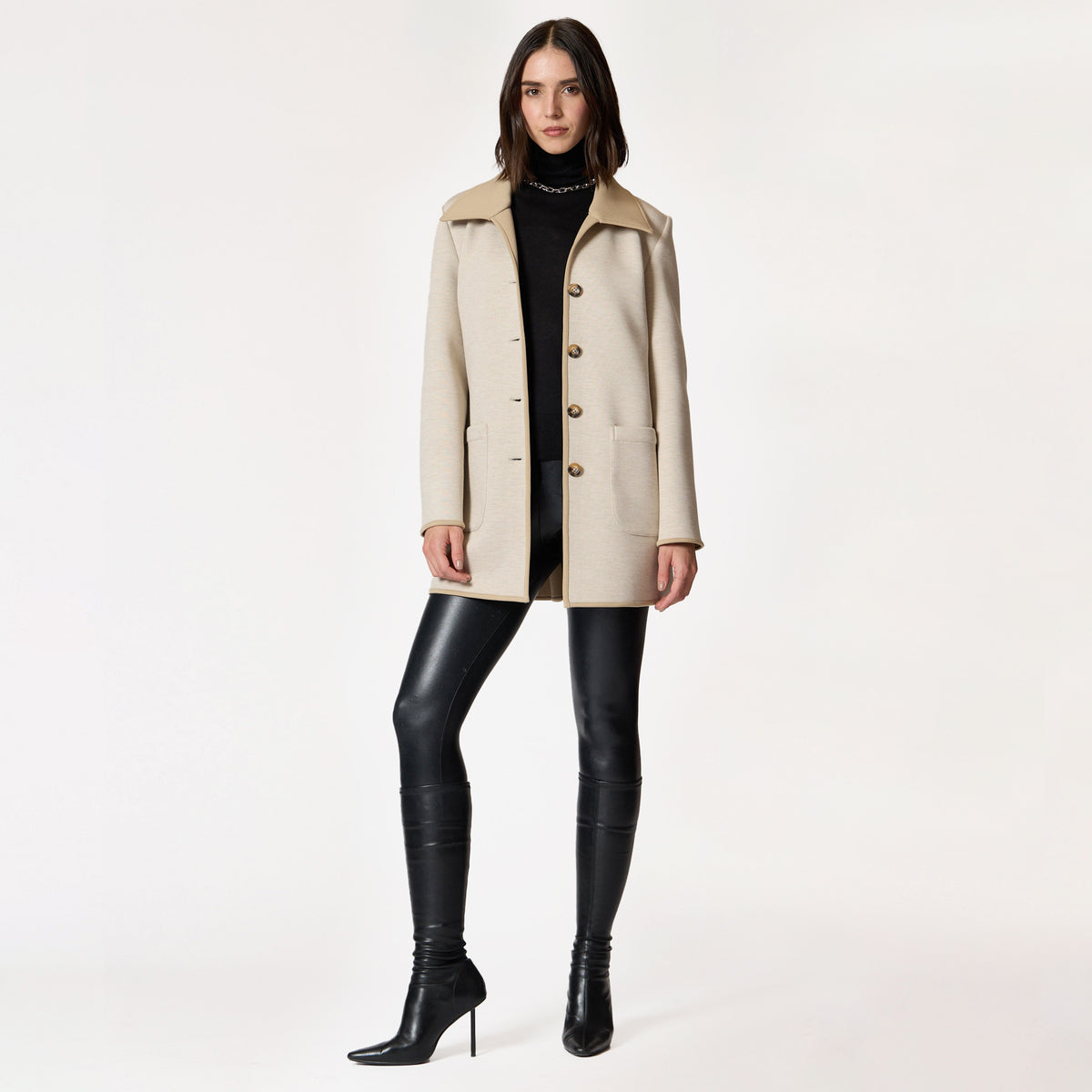 Abrigo Liso Beige