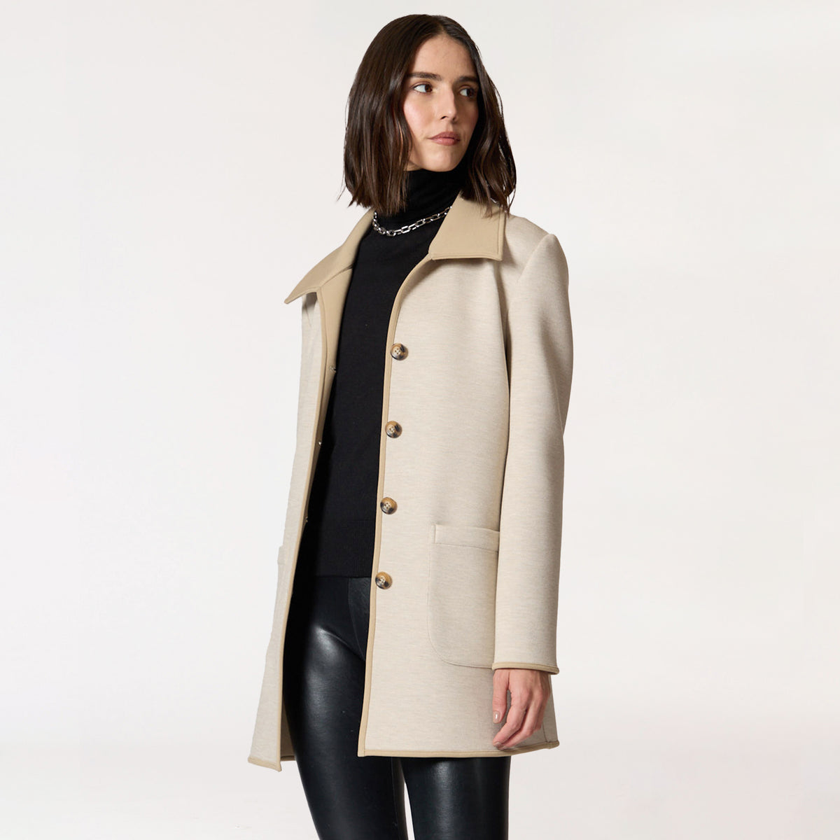 Abrigo Liso Beige