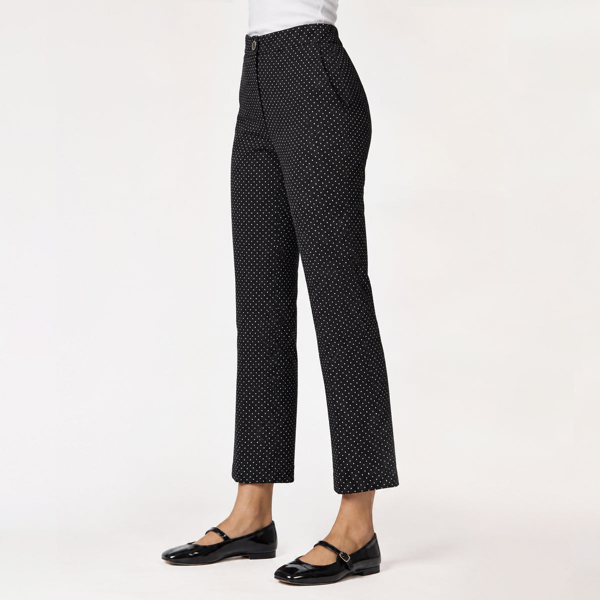 Pantalón Negro de Puntos