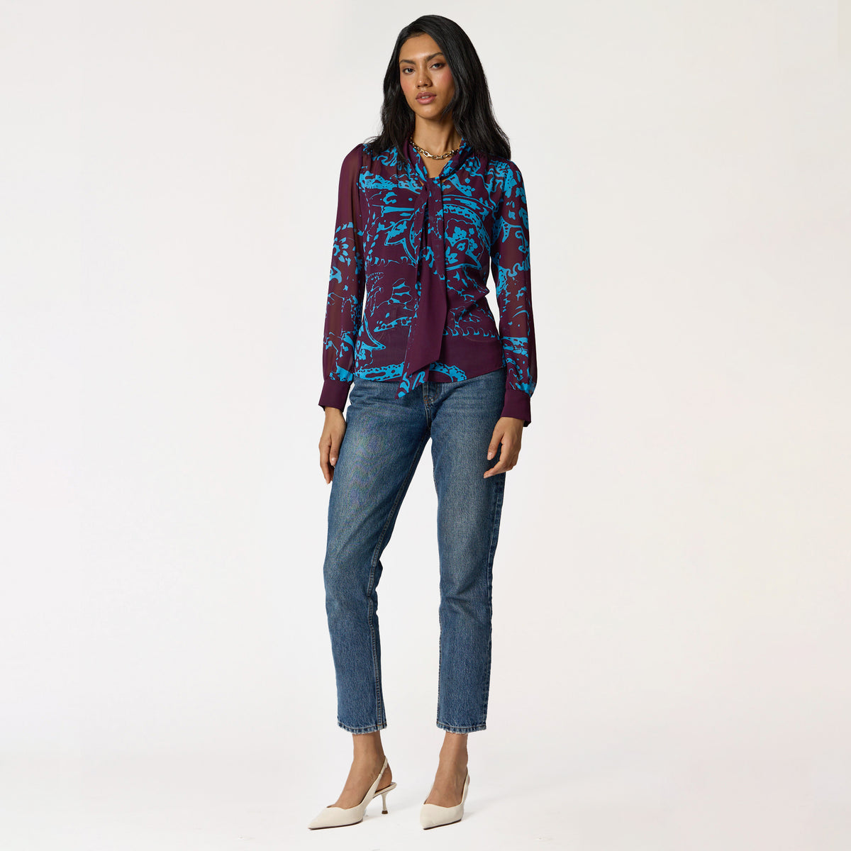 Blusa Vino Estampada