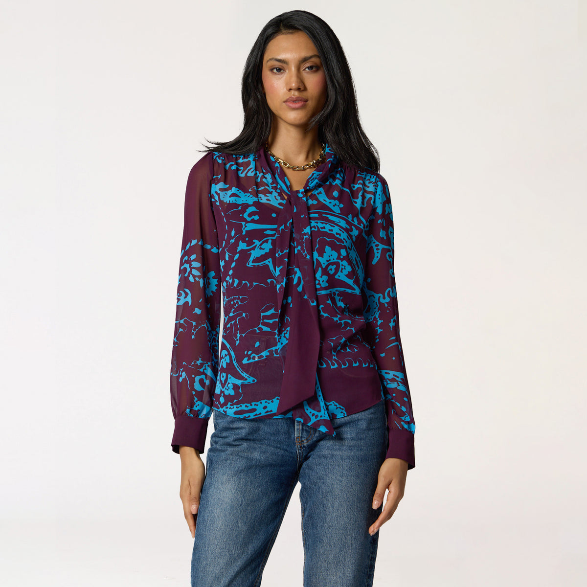 Blusa Vino Estampada