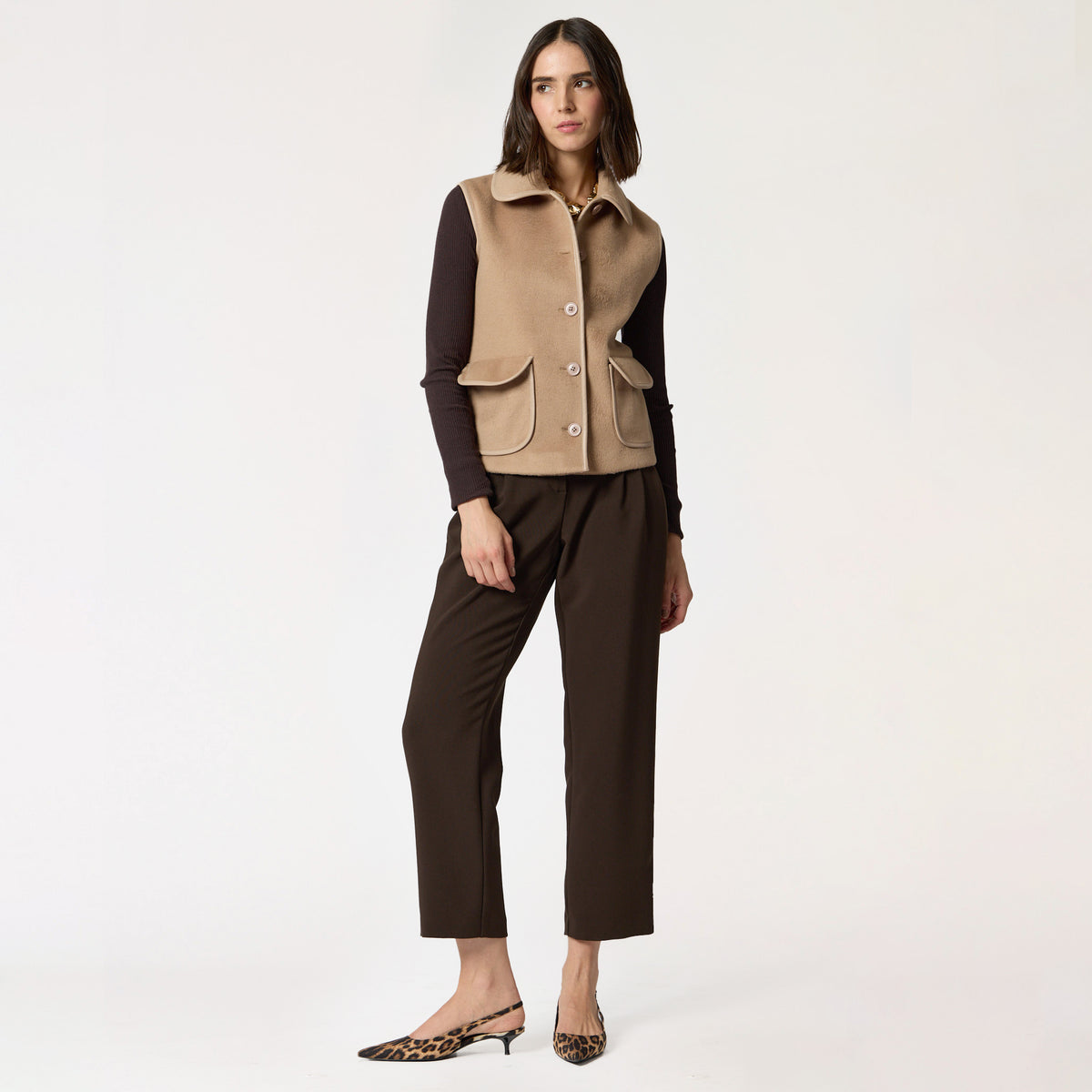 Chaleco Liso Beige