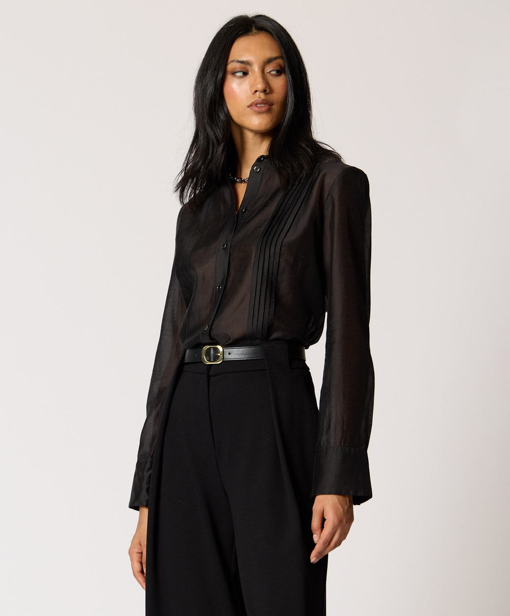 Blusa Camisera Negra